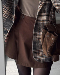 Asymmetric A-Line Mini Skort