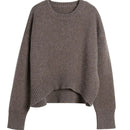 Wool Round Neck Cropped Sweater