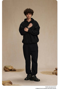 Solid Washed Distressed Ripped Hoodies