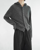 Cashmere Hooded Cardigan Sweater