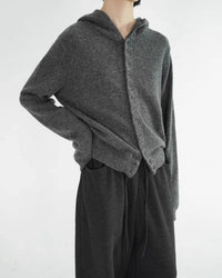 Cashmere Hooded Cardigan Sweater