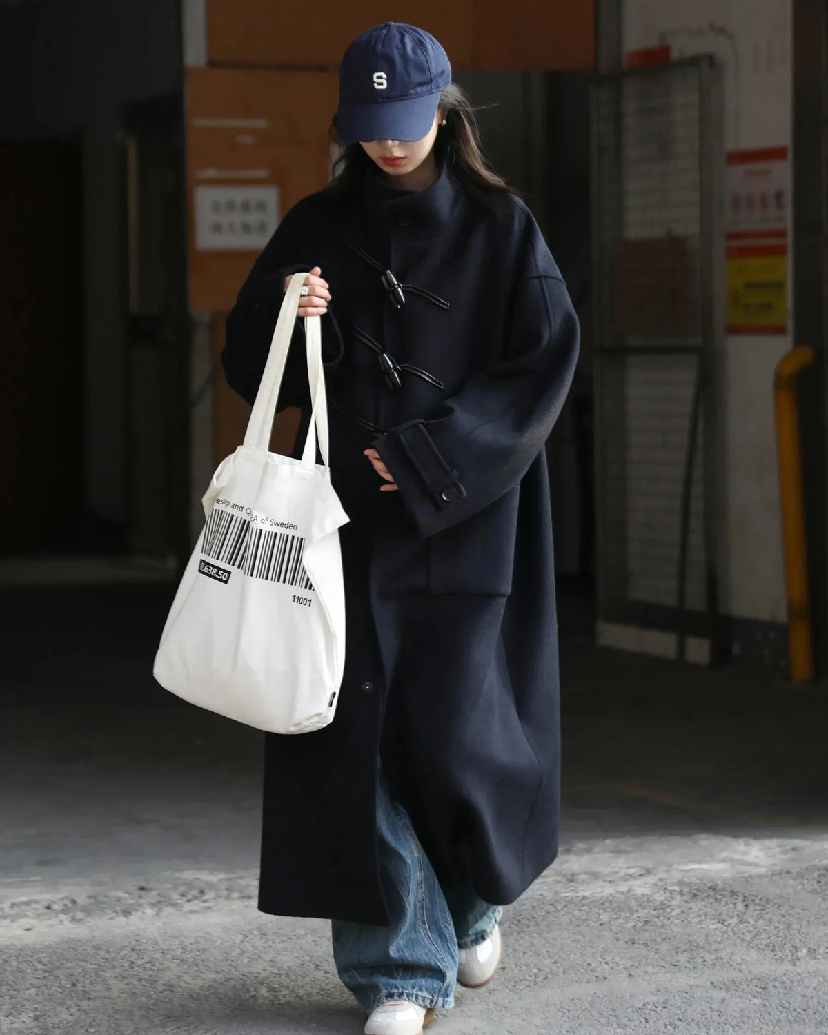 Horn Button Wool Blend Coat