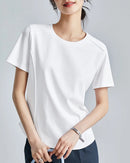 Knitted Mercerized Cotton Crew-Neck T-Shirt