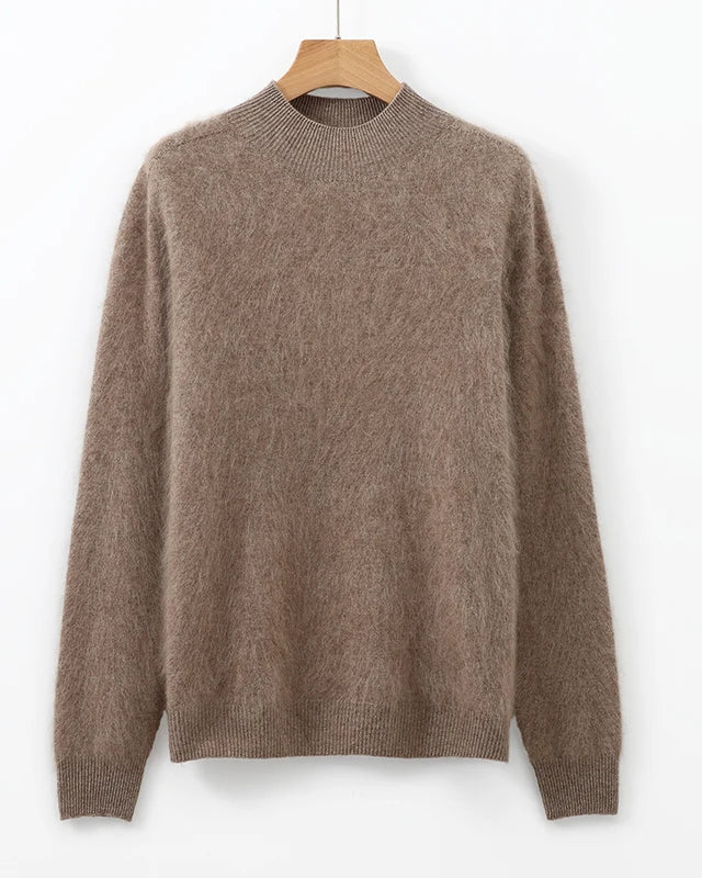 Soft Cashmere Mock-Neck Sweater