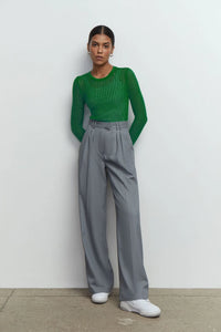 Slim See-Through Pullover Top