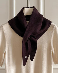 Softly Textured Triangle Knit Scarf