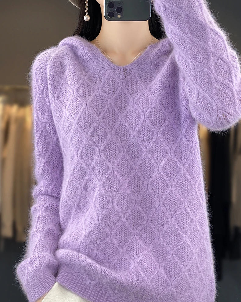 Mink Cashmere Hooded Sweater
