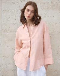 Retro Single-Breasted Collar Loose Shirt