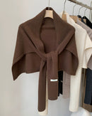 Knit Wool T-Shape Shawl Scarf