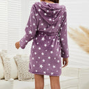 Flannel Hooded Pajamas Robe
