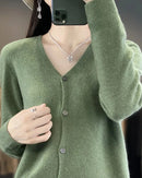 Merino Wool V-Neck Cardigan