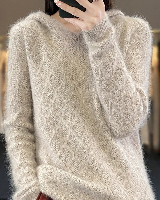 Mink Cashmere Hooded Sweater