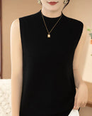 Merino Wool Mock Neck Sweater Vest