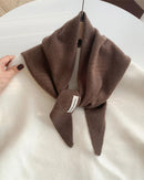 Women's Wool Knit Triangular Scarf
