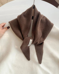 Women's Wool Knit Triangular Scarf