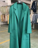 Belted Wool-Blend Wrap Coat