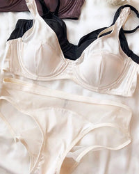 Ice Silk Comfortable Push-Up Bra Set