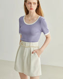 Solid Color High Waist Shorts