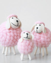 Wool Felt Sheep Figurine Table Ornament