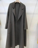 Belted A-Line Wool-Blend Coat