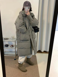 Oversized Long Parka Jacket with A Hood