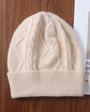Diamond-Knit Wool Beanie