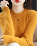 Mink Cashmere Crew Neck Knitted Sweater