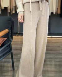 Merino Wool Wide Leg Knit Pants