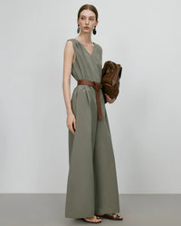 High-Waist Wide-Leg Tank Jumpsuit