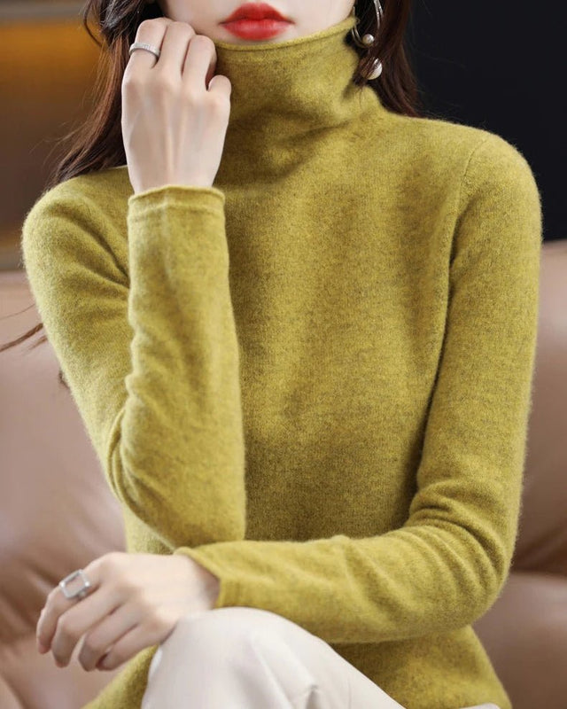 Knitted Wool Turtleneck Sweater