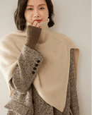 Cashmere Turtleneck Knitted Shawl Scarf