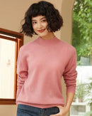 Cashmere Mock Neck Knitted Sweater