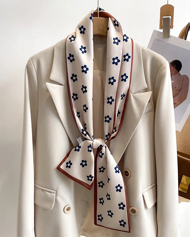 Women's Printed Silk Scarf & Shawl