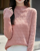 Merino Wool Diamond Jacquard Sweater