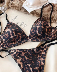 Sexy Silky Triangle Cup Wire-Free Bra Set