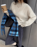 Thick Cashmere Loose-Fitting Crew Neck Sweater