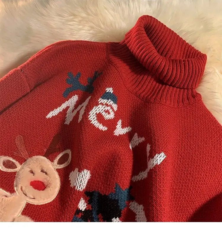 Turtleneck Christmas Sweater Ugly Sweater