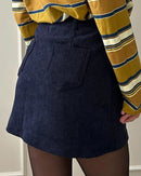 Corduroy Slim-Fit Mini Skirt