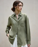 Elegant Lapel Single-Breasted Ol Shirt