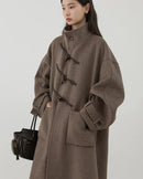 Horn Button Wool Blend Coat