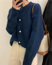 Round Neck Short Cardigan