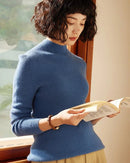 Cashmere Turtleneck Pullover Slim-Fit Knit Sweater