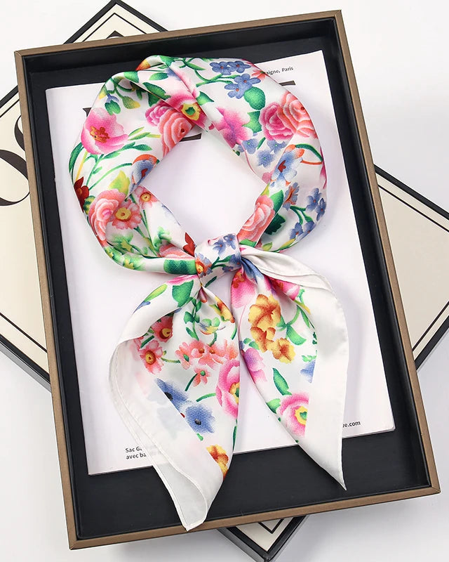 Multifunction Paisley Square Silk Scarf
