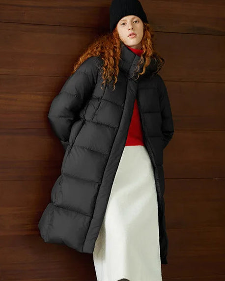Women's Long Hooded Down Jacket
