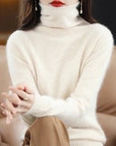 Pure Mink Cashmere Turtleneck Sweater