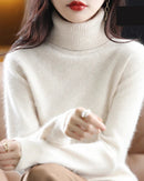 Plush Mink Cashmere Turtleneck Sweater