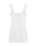 Square Collar Sleeveless Backless A-Line Mini Dress
