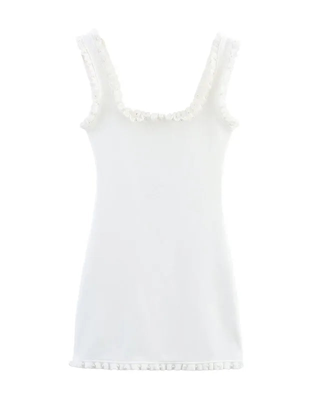 Square Collar Sleeveless Backless A-Line Mini Dress
