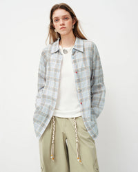 Casual Retro Plaid Shirt Jacket