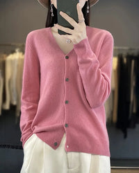 Merino Wool V-Neck Cardigan